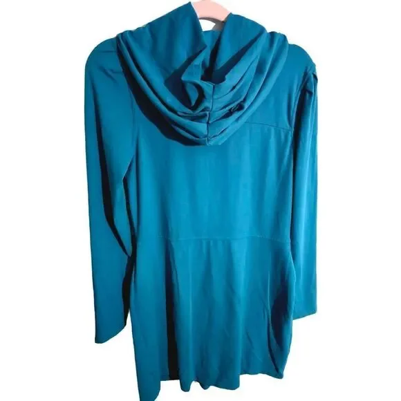 Athleta Teal Blue Hooded Athletic Dress, Top - Picture 7 of 8